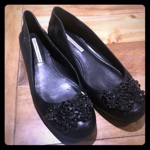 Vera Wang jeweled flats